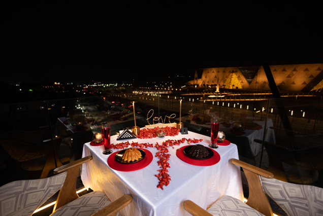 Cairo Dinner with Grand Egyptian Museum & Pyramids Views