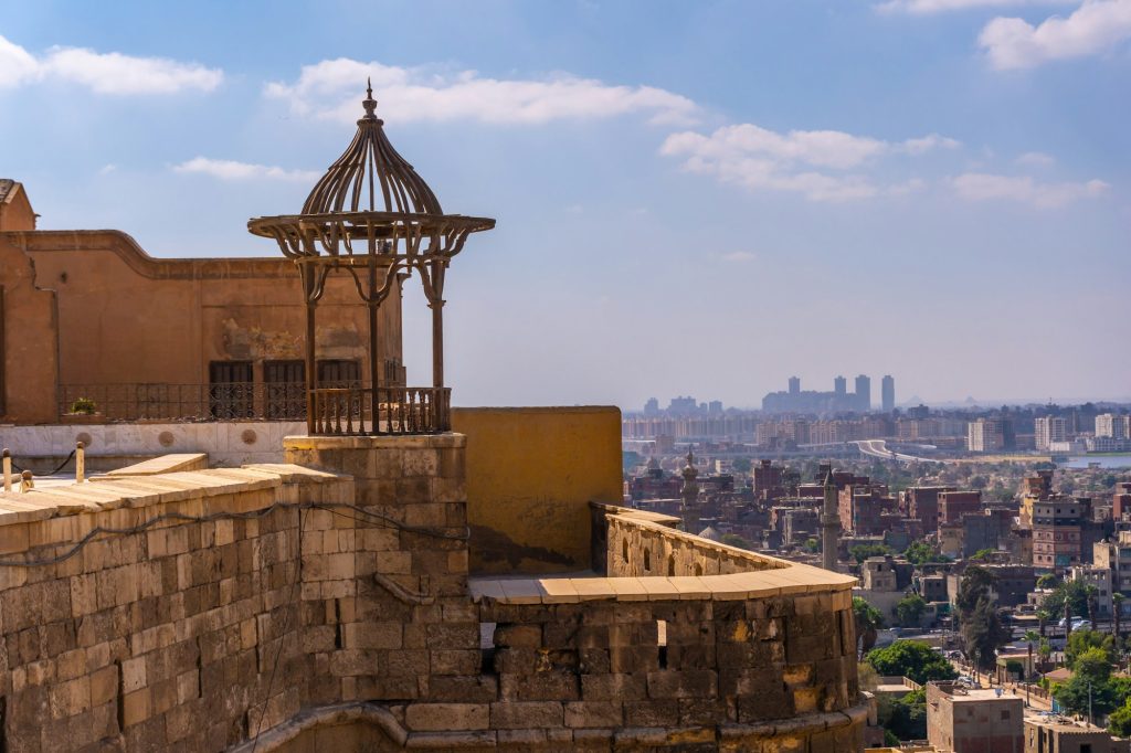 Viewpoint of the Alabaster Mosque to see the city of Cairo, the capital of Egypt. Africa